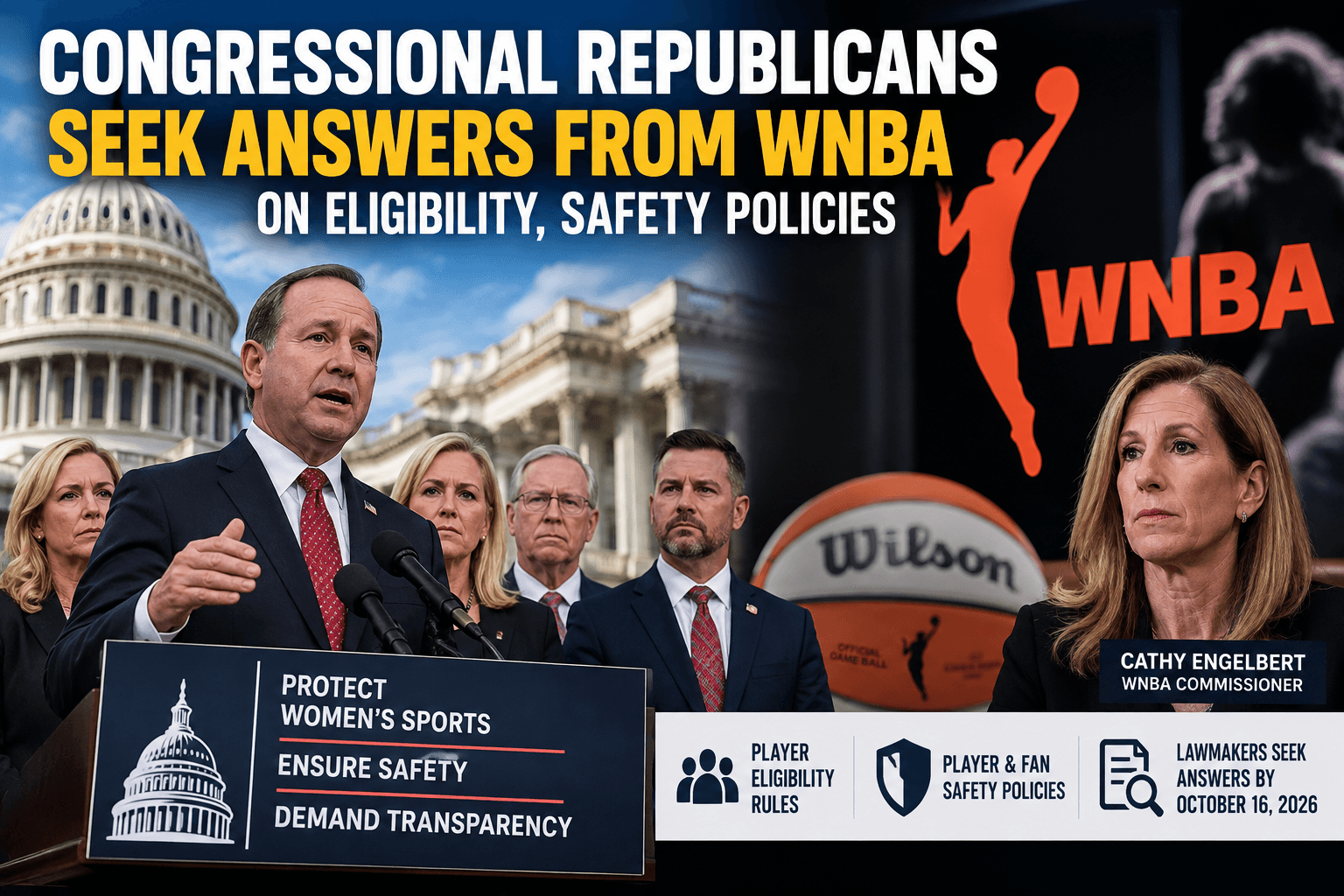 Congressional Republicans Ask WNBA to Clarify Eligibility and Safety Policies